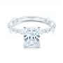 18k White Gold 18k White Gold Diamond Engagement Ring - Flat View -  106640 - Thumbnail