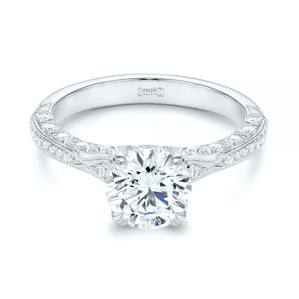  Platinum Platinum Diamond Engagement Ring - Flat View -  106644