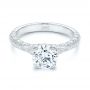 18k White Gold 18k White Gold Diamond Engagement Ring - Flat View -  106644 - Thumbnail