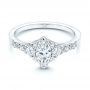 14k White Gold 14k White Gold Diamond Engagement Ring - Flat View -  106659 - Thumbnail