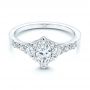 14k White Gold 14k White Gold Diamond Engagement Ring - Flat View -  106659 - Thumbnail