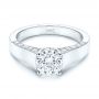 14k White Gold Diamond Engagement Ring - Flat View -  106664 - Thumbnail