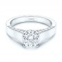 14k White Gold Diamond Engagement Ring - Flat View -  106664 - Thumbnail