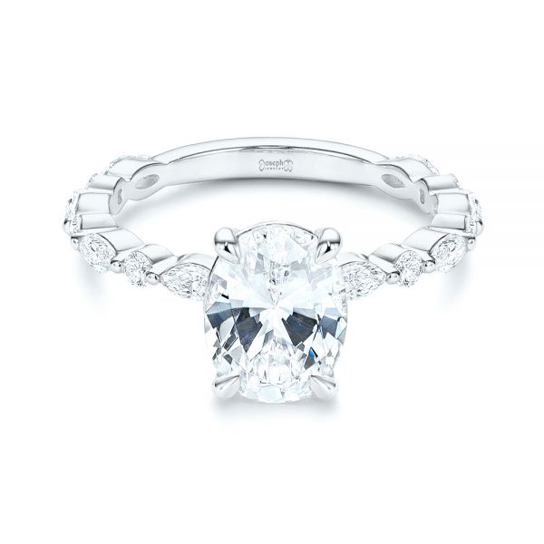  Platinum Platinum Diamond Engagement Ring - Flat View -  106727