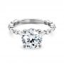 18k White Gold 18k White Gold Diamond Engagement Ring - Flat View -  106861 - Thumbnail