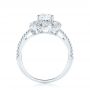 18k White Gold Diamond Engagement Ring - Front View -  103678 - Thumbnail