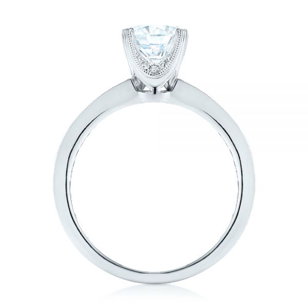 18k White Gold Diamond Engagement Ring - Front View -  103832