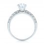 18k White Gold Diamond Engagement Ring - Front View -  103836 - Thumbnail