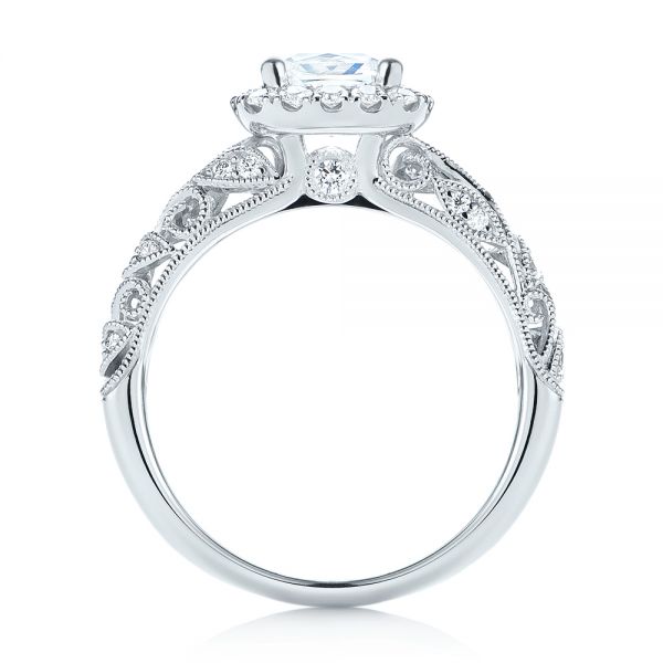 14k White Gold 14k White Gold Diamond Engagement Ring - Front View -  103908