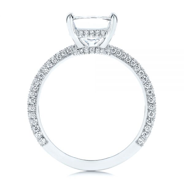 18k White Gold 18k White Gold Diamond Engagement Ring - Front View -  106439