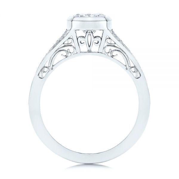  Platinum Diamond Engagement Ring - Front View -  106592