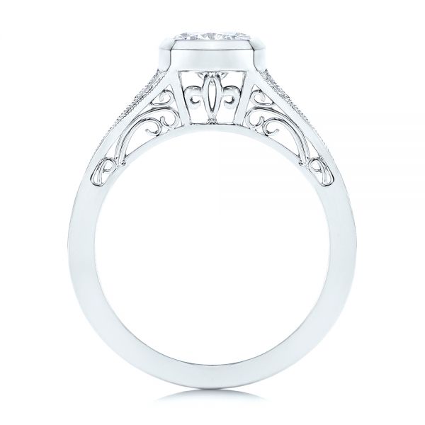 Platinum Diamond Engagement Ring - Front View - 106592