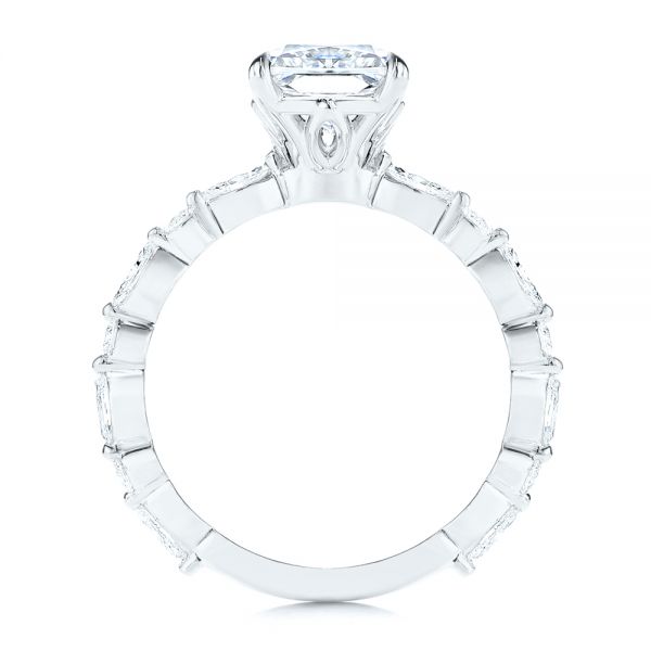 18k White Gold 18k White Gold Diamond Engagement Ring - Front View - 106640