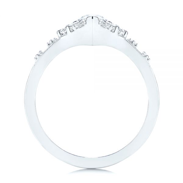 18k White Gold 18k White Gold Diamond Engagement Ring - Front View -  106659