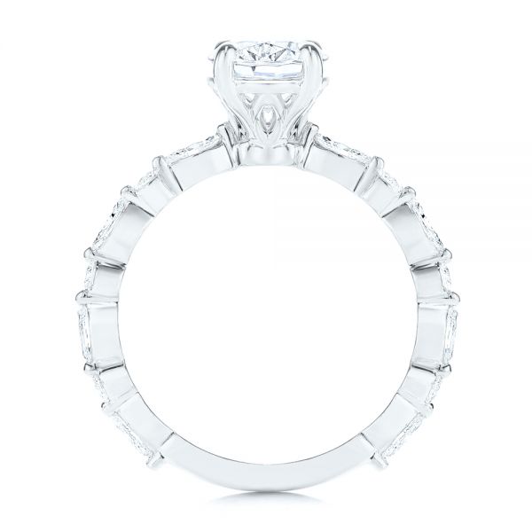 18k White Gold 18k White Gold Diamond Engagement Ring - Front View -  106727