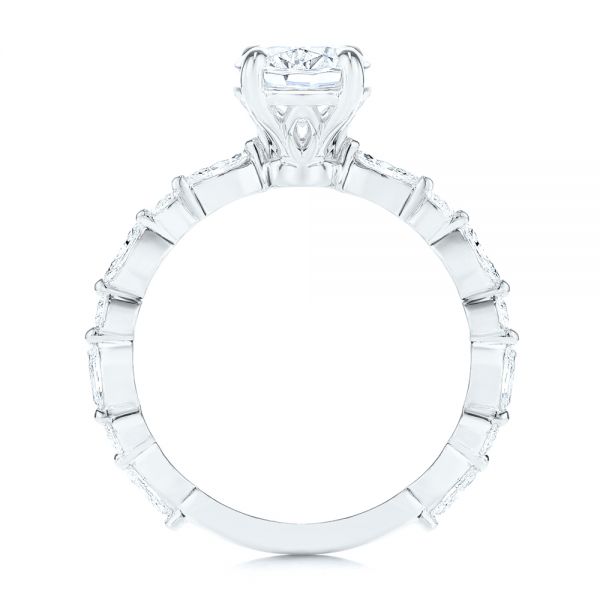 14k White Gold 14k White Gold Diamond Engagement Ring - Front View - 106727