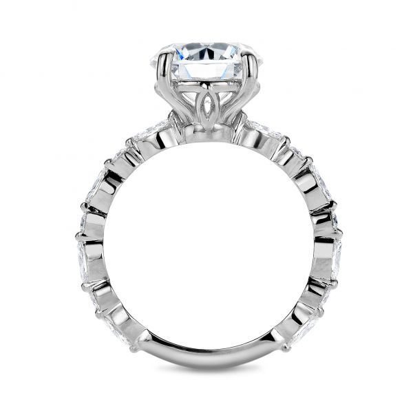 18k White Gold 18k White Gold Diamond Engagement Ring - Front View -  106861