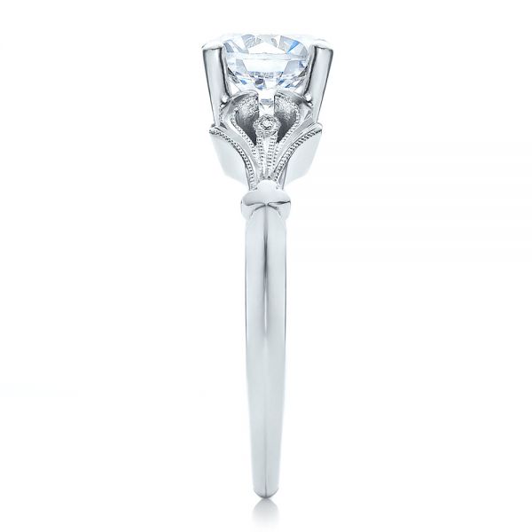  Platinum Platinum Diamond Engagement Ring - Side View -  100100