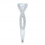 18k White Gold Diamond Engagement Ring - Side View -  100365 - Thumbnail