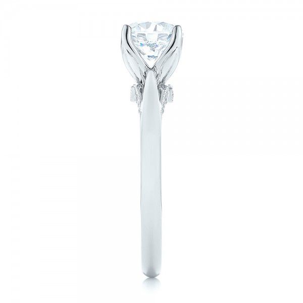  Platinum Platinum Diamond Engagement Ring - Side View -  103102