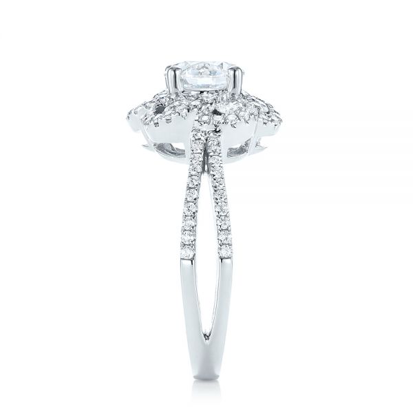  Platinum Platinum Diamond Engagement Ring - Side View -  103678