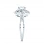 18k White Gold Diamond Engagement Ring - Side View -  103678 - Thumbnail