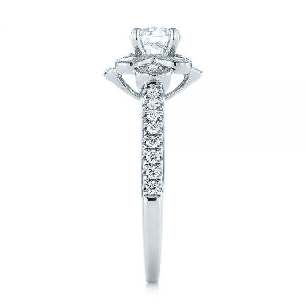 14k White Gold 14k White Gold Diamond Engagement Ring - Side View -  103680