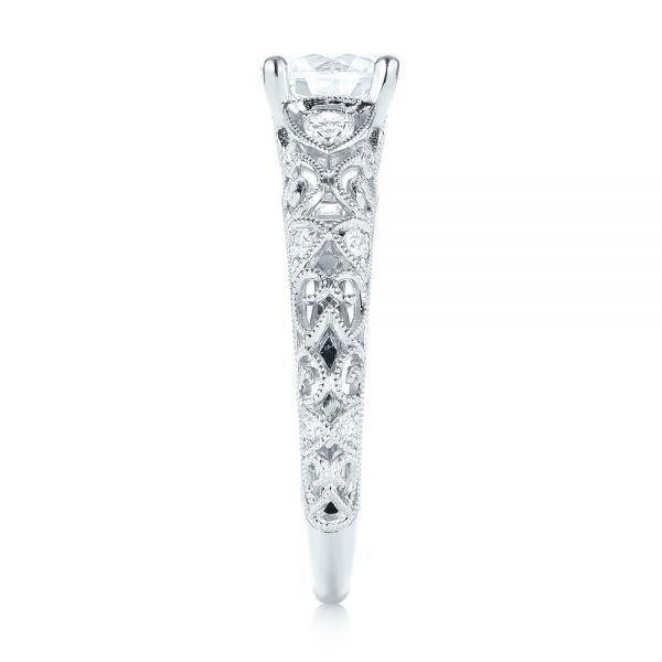 14k White Gold 14k White Gold Diamond Engagement Ring - Side View -  103901