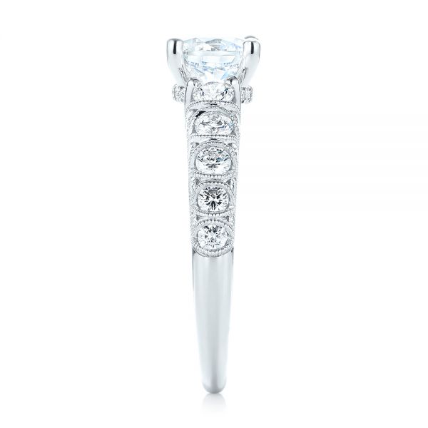 14k White Gold 14k White Gold Diamond Engagement Ring - Side View -  103905