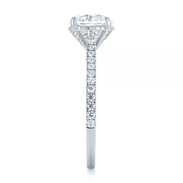  Platinum Platinum Diamond Engagement Ring - Side View -  104177