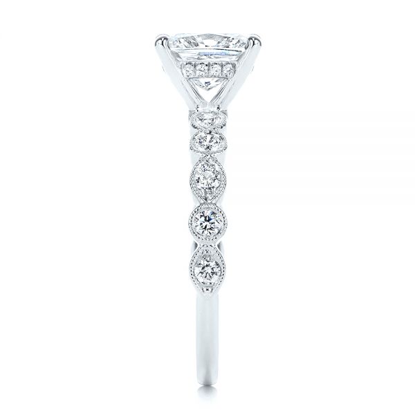 14k White Gold 14k White Gold Diamond Engagement Ring - Side View -  106438