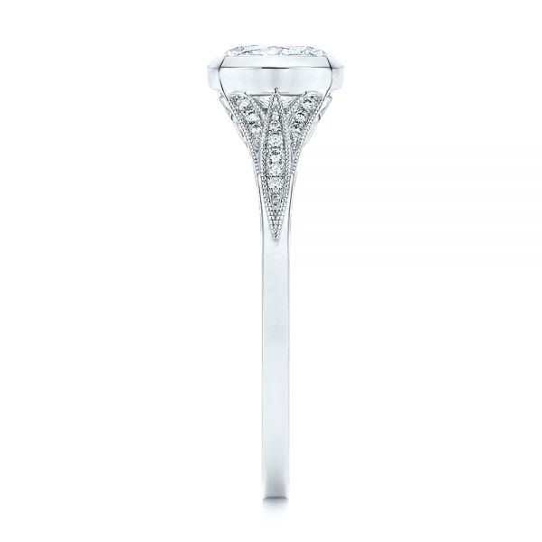 Platinum Diamond Engagement Ring - Side View - 106592