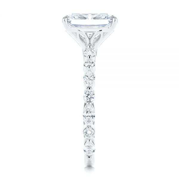 18k White Gold 18k White Gold Diamond Engagement Ring - Side View - 106640