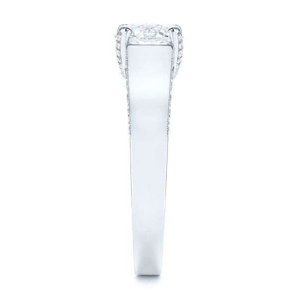 18k White Gold 18k White Gold Diamond Engagement Ring - Side View -  106664