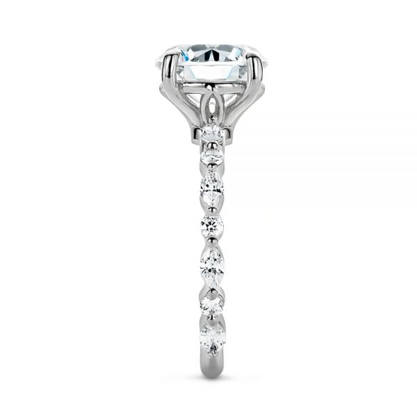  Platinum Platinum Diamond Engagement Ring - Side View -  106861