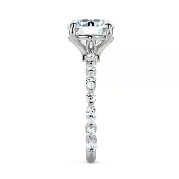 18k White Gold 18k White Gold Diamond Engagement Ring - Side View -  106861