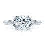 18k White Gold Diamond Engagement Ring - Top View -  100100 - Thumbnail