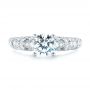 18k White Gold Diamond Engagement Ring - Top View -  103063 - Thumbnail