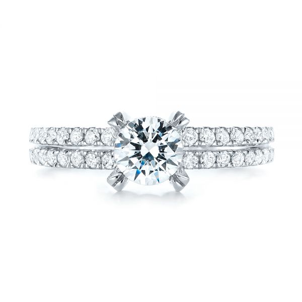  Platinum Platinum Diamond Engagement Ring - Top View -  103085