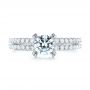 18k White Gold Diamond Engagement Ring - Top View -  103085 - Thumbnail