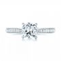 18k White Gold Diamond Engagement Ring - Top View -  103086 - Thumbnail