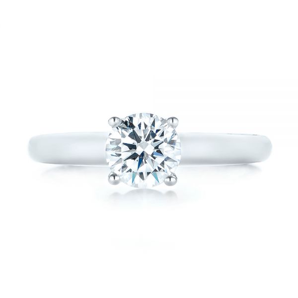 14k White Gold 14k White Gold Diamond Engagement Ring - Top View -  103087