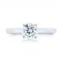 18k White Gold Diamond Engagement Ring - Top View -  103087 - Thumbnail