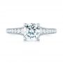 14k White Gold Diamond Engagement Ring - Top View -  103088 - Thumbnail