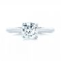 18k White Gold Diamond Engagement Ring - Top View -  103102 - Thumbnail