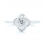 18k White Gold 18k White Gold Diamond Engagement Ring - Top View -  103675 - Thumbnail