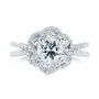  Platinum Platinum Diamond Engagement Ring - Top View -  103678 - Thumbnail