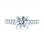 18k White Gold Diamond Engagement Ring - Top View -  103682 - Thumbnail