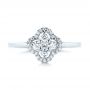 18k White Gold Diamond Engagement Ring - Top View -  103683 - Thumbnail