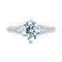 18k White Gold Diamond Engagement Ring - Top View -  103686 - Thumbnail